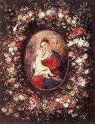 RUBENS, Pieter Pauwel The Virgin and Child in a Garland of Flower china oil painting reproduction